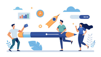 Floating horizontal time bar marker at launch