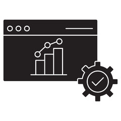Performance Tracking Icon, Measuring Success The Power of Performance Tracking, Real-Time Insights Optimizing Outcomes with Performance Metrics, vector