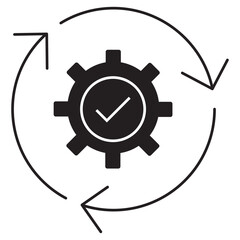 Agile Cycle icon, Driving Innovation Through the Agile Cycle, Adaptive Progress Mastering the Agile Development Loop, vector