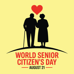 World senior citizens day august celebrate elderly care love and support for older generation awareness event