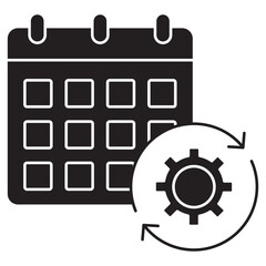 Workflower Calendar icon, Streamline Your Schedule with a Smart Workflow Calendar, Organize, Plan, and Execute: The Power of Workflow Calendars, vector