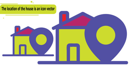 The location of the house is an icon vector