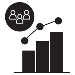 Audience Analytics icon, Unlocking Insights Understanding Your Audience Through Analytics, Data-Driven Engagement Mastering Audience Behavior for Better Results, vector