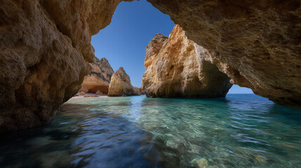 Fototapeta premium Sea cave Portugal stunning rock.