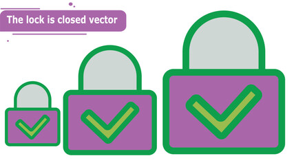 The lock is closed vector