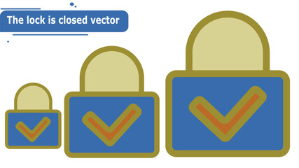 The lock is closed vector