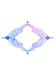 vector illustration of an abstract ornament. Ramadan, tarot, tattoo, yoga, oriental element.