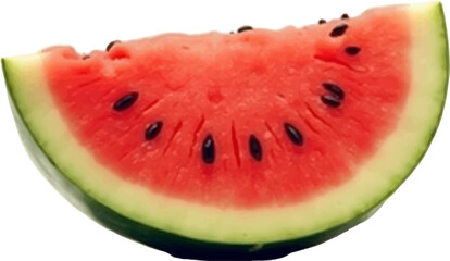 Vector Style Colorful Watermelon Slice Art 