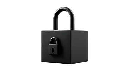Fototapeta premium Security Lock: A sleek, modern padlock stands isolated, symbolizing protection, privacy, and data security. This image evokes a sense of safety and the safeguarding of valuable information.
