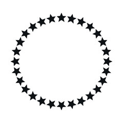 Circular Frame Decorated with Many Stars