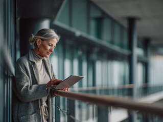 Busy middle aged businesswoman manager analyzing quarterly earnings forecast