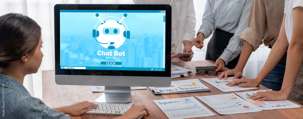 Poster Chatbot software application for brisk online business that automatically reply to customer questions