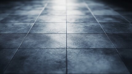 Matte floor sealant texture with natural light illustrating smooth surface and reflections in an industrial setting