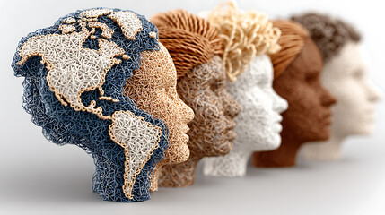 Global Diversity Faces Representing Different Cultures