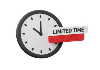 Isolated Limited Time Time Offer Clock