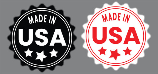 Obraz premium made in USA stamp, made in USA label, made in USA badge, USA product stamp, editable USA stamp template, printable made in USA label, made in USA seal, USA origin stamp