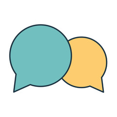 Speech Bubbles Vector Icon.