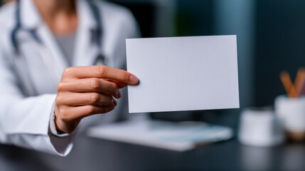  close up on doctors arm holding a piece of paper in her hand