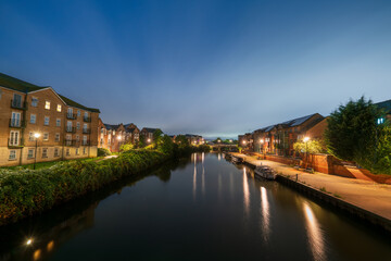 River Nene canal in Northampton. England