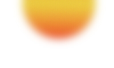 Vibrant yellow to orange spherical gradient blur with soft edges on transparent background. Abstract PNG glow element.