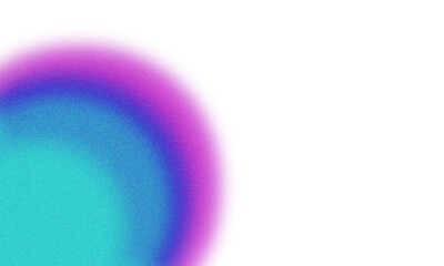 Multicolored circular blur with turquoise, pink and purple gradients. Soft focus sphere on transparent background. PNG abstract shape.