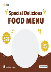 poster and food menu
