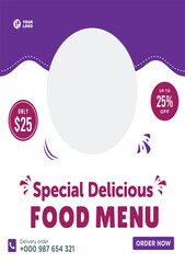 poster and food menu
