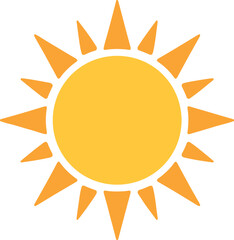 Weather forecast sun symbol icon graphic