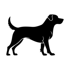 Dog Silhouette Vector – Loyal Standing Pet Design