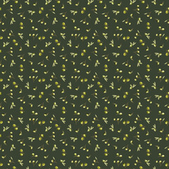 Olives leaves minimalist elegant green pattern