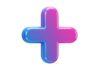 Isolated Colorful Plus Sign