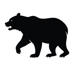 Bear black silhouette illustration