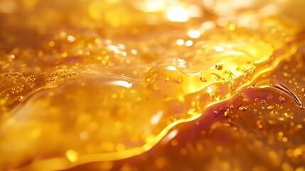 Golden bokeh texture with shimmering spots and glistening droplets for elegant background design and artistic presentations