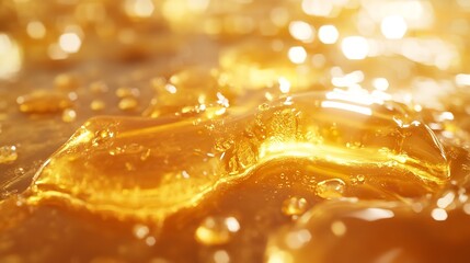 Golden bokeh texture with shimmering spots and glistening droplets for elegant background design and artistic presentations