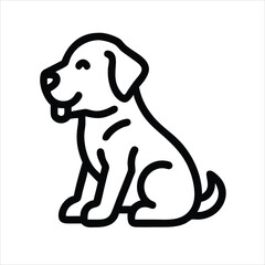 Puppy Sitting Icon Illustration