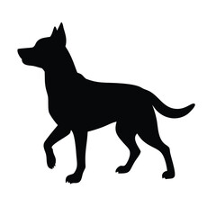 Dog Silhouette Vector icon on white background