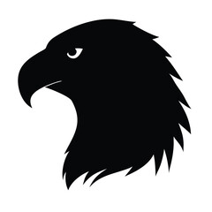 Eagle tattoo vector illustration showcasing an eagle head silhouette