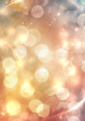 手描き素材　ゴージャスに輝くキラキラなレンズフレアエフェクト　抽象背景イラスト