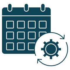 Workflower Calendar icon, Streamline Your Schedule with a Smart Workflow Calendar, Organize, Plan, and Execute: The Power of Workflow Calendars, vector