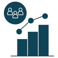 Audience Analytics icon, Unlocking Insights Understanding Your Audience Through Analytics, Data-Driven Engagement Mastering Audience Behavior for Better Results, vector