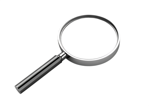 office document magnifier isolated on white background PNG ,AI GENERATED