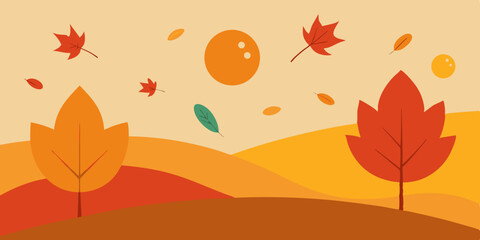 Obraz premium autumn background with maple
