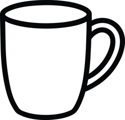 Coffee Mug Silhouette Vector Illustration