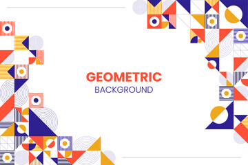Abstract minimal background with memphis geometry style