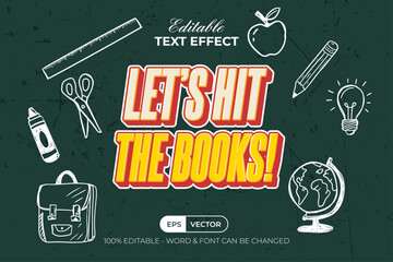 Editable Text Effect School Education Theme.
