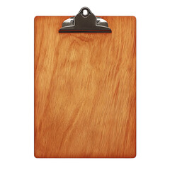 Wooden Clipboard Close-Up: A close-up shot of a classic wooden clipboard, presenting a natural texture, perfect for a mockup or a business-related project.