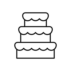 Cake icon vector. dessert illustration sign. sweet symbol. Birthday logo. Bakery web icon.