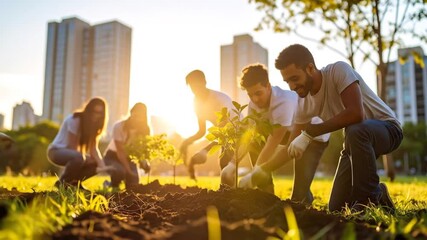 Planting Tomorrow: A Team of Volunteers Cultivating Urban Green Spaces with Trees