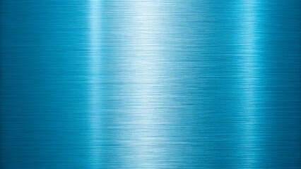 A bright blue metal background with a brushed texture and shiny reflections
