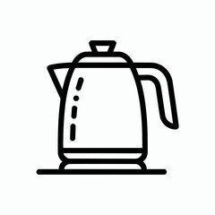 Obraz premium Electric kettle in simple line art design for kitchen use 
